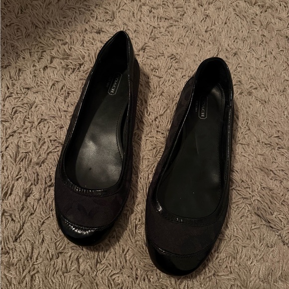 Coach Black Flats